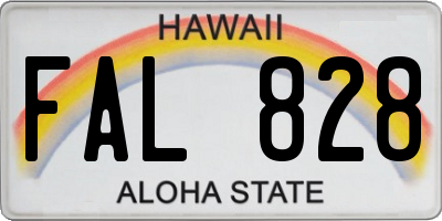 HI license plate FAL828