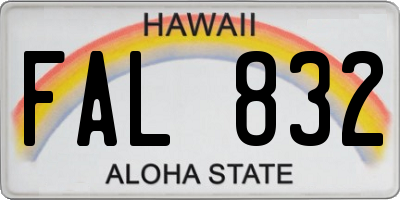 HI license plate FAL832