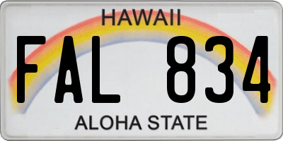 HI license plate FAL834