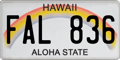 HI license plate FAL836