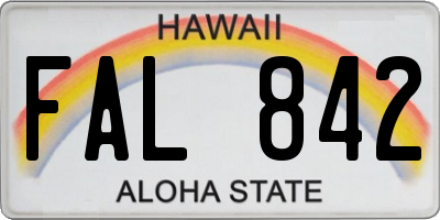 HI license plate FAL842