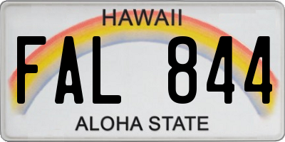 HI license plate FAL844