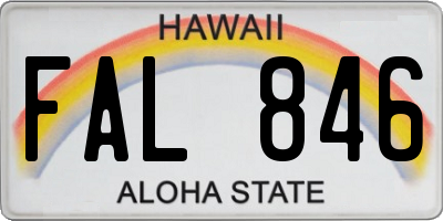 HI license plate FAL846