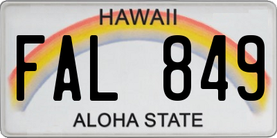 HI license plate FAL849