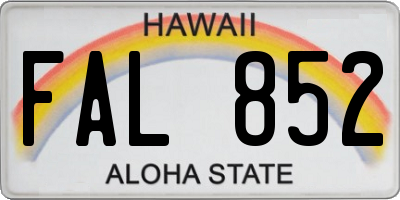 HI license plate FAL852