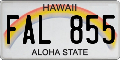 HI license plate FAL855