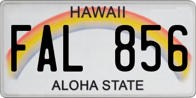 HI license plate FAL856