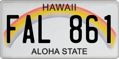 HI license plate FAL861