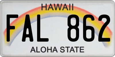 HI license plate FAL862