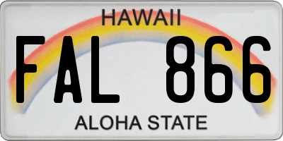 HI license plate FAL866