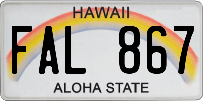 HI license plate FAL867