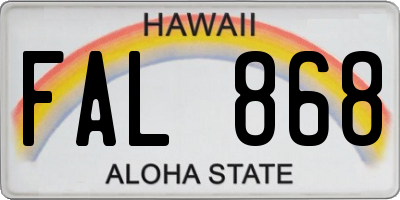 HI license plate FAL868