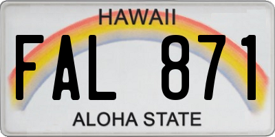 HI license plate FAL871