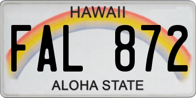 HI license plate FAL872