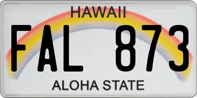 HI license plate FAL873