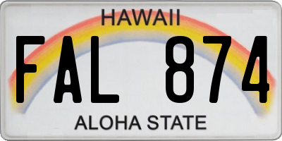 HI license plate FAL874