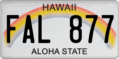 HI license plate FAL877