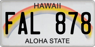 HI license plate FAL878