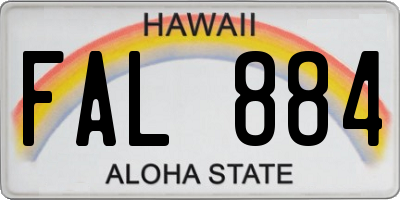 HI license plate FAL884