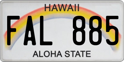 HI license plate FAL885