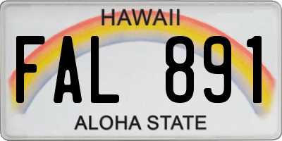 HI license plate FAL891