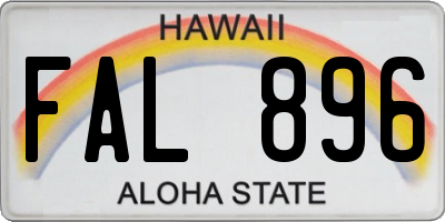 HI license plate FAL896