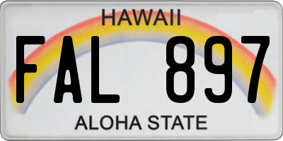 HI license plate FAL897