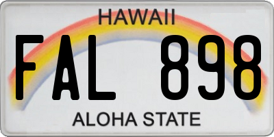 HI license plate FAL898
