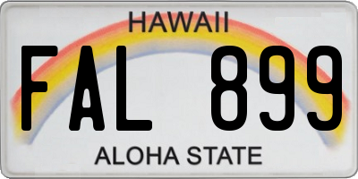 HI license plate FAL899