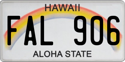 HI license plate FAL906