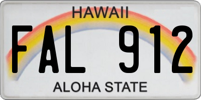 HI license plate FAL912