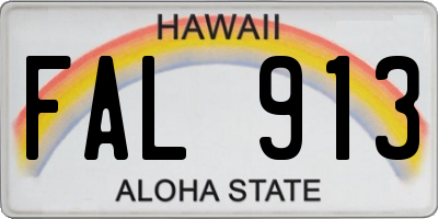 HI license plate FAL913