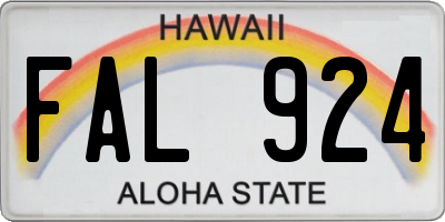 HI license plate FAL924