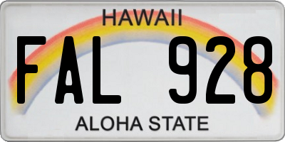 HI license plate FAL928