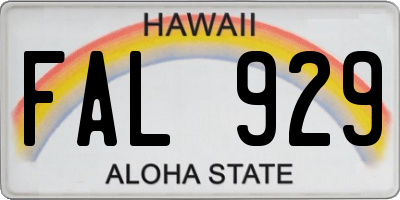 HI license plate FAL929