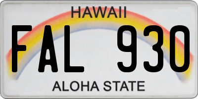 HI license plate FAL930