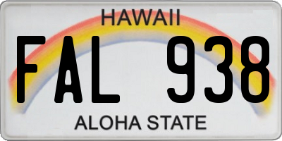 HI license plate FAL938