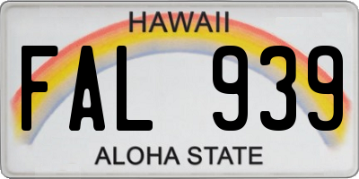 HI license plate FAL939