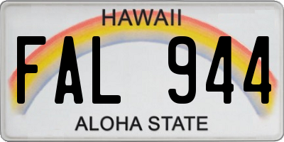 HI license plate FAL944