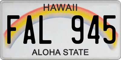 HI license plate FAL945