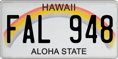 HI license plate FAL948