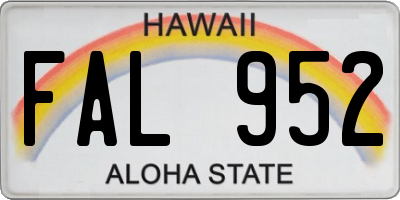 HI license plate FAL952