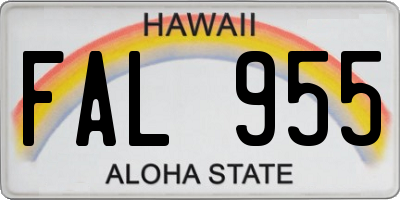 HI license plate FAL955