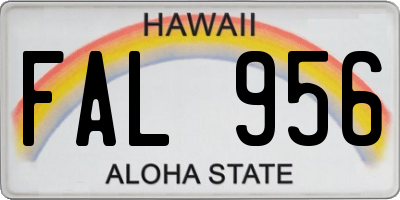 HI license plate FAL956