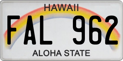 HI license plate FAL962