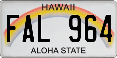 HI license plate FAL964