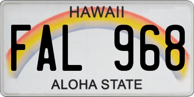 HI license plate FAL968