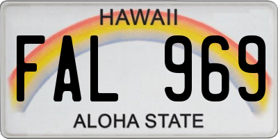 HI license plate FAL969