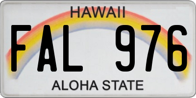 HI license plate FAL976