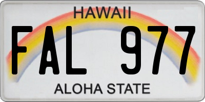 HI license plate FAL977